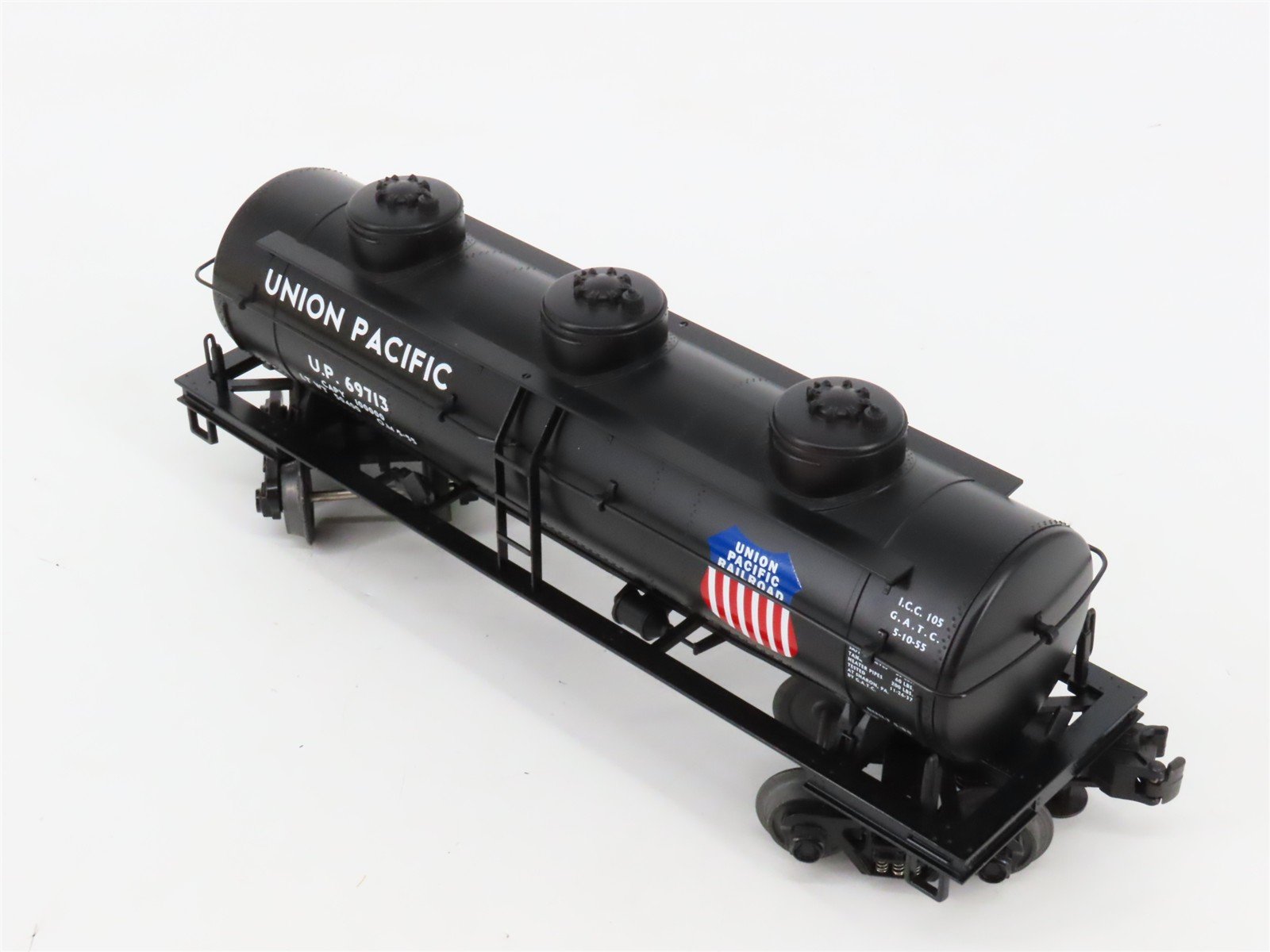 O27 Gauge 3-Rail MTH RailKing 30-7318 UP Union Pacific 3-Dome Tank Car #69713