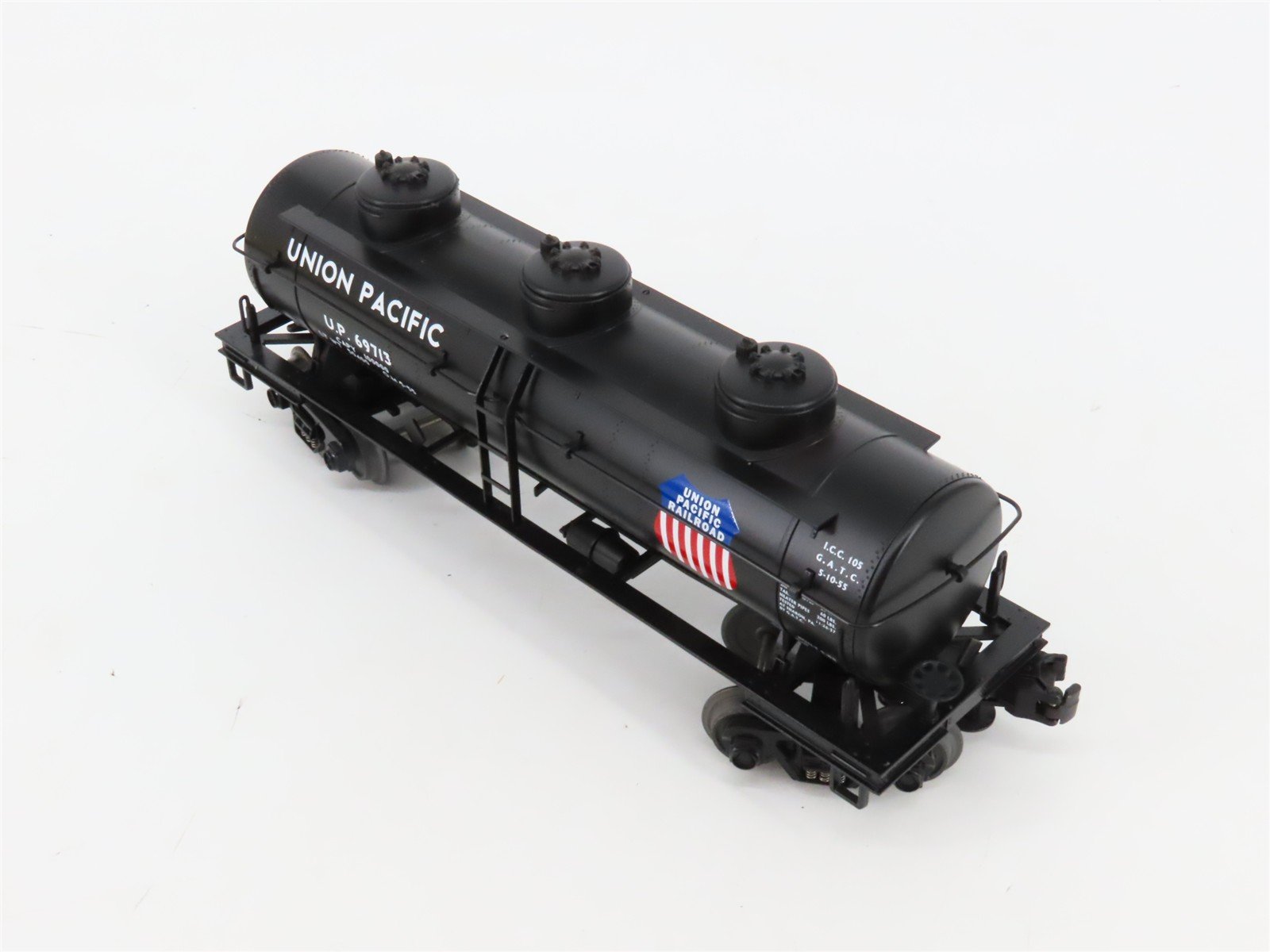 O27 Gauge 3-Rail MTH RailKing 30-7318 UP Union Pacific 3-Dome Tank Car #69713