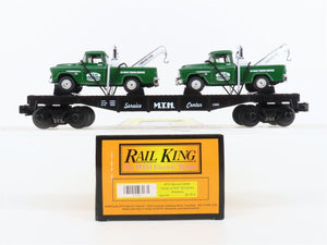 O27 3-Rail MTH RailKing 30-7615 Service Center Flat Car 1955 w/Ertl '55 Wreckers