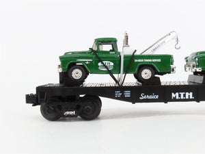 O27 3-Rail MTH RailKing 30-7615 Service Center Flat Car 1955 w/Ertl '55 Wreckers