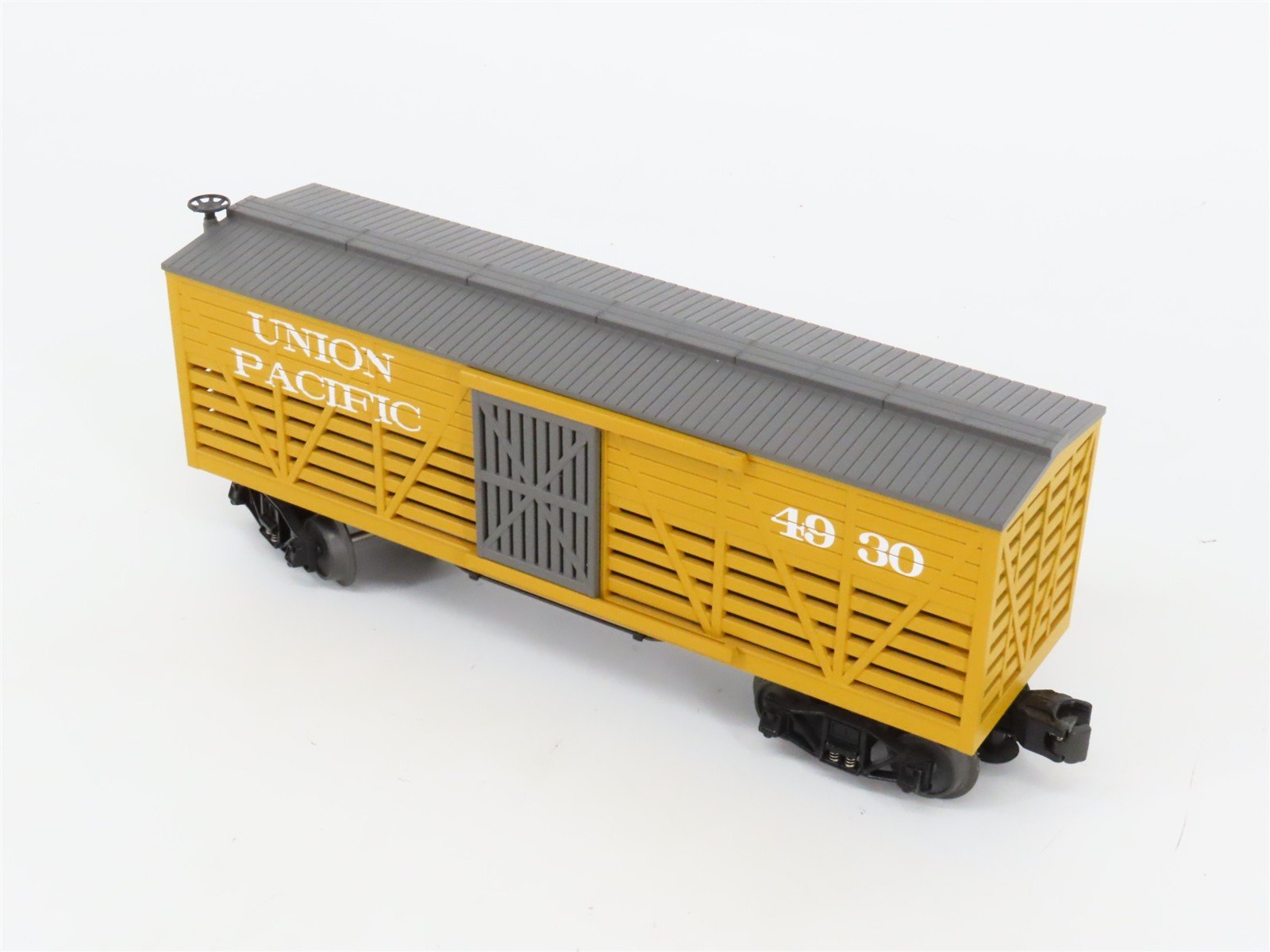 O27 Gauge 3-Rail MTH RailKing 30-7123 UP 19th Century Stock Car #4930
