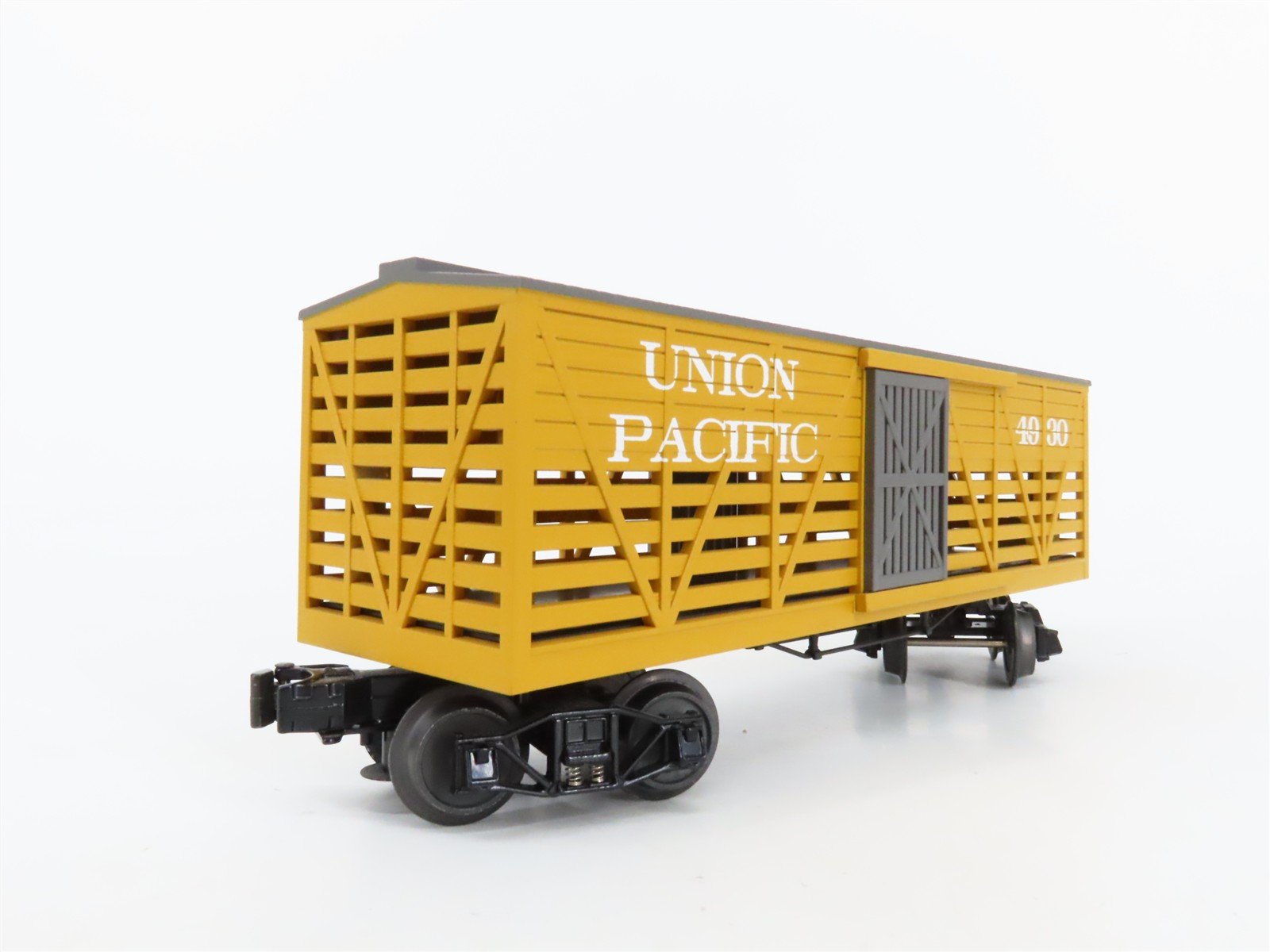 O27 Gauge 3-Rail MTH RailKing 30-7123 UP 19th Century Stock Car #4930