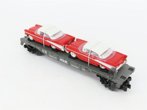 O Gauge 3-Rail MTH RailKing Semi-Scale 30-7610 Flat Car #1957 w/ Ertl '57 Chevys