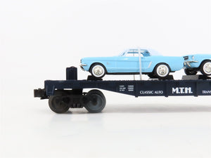 O27 Gauge 3-Rail MTH RailKing 30-7617 Flat Car #1957 w/ Ertl '64 Mustangs