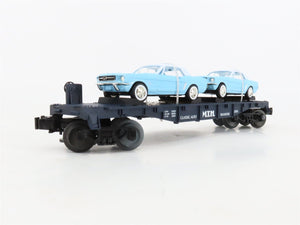 O27 Gauge 3-Rail MTH RailKing 30-7617 Flat Car #1957 w/ Ertl '64 Mustangs