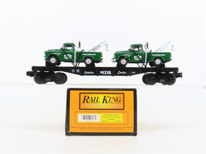 O27 3-Rail MTH RailKing 30-7615 Service Center Flat Car 1955 w/Ertl '55 Wreckers