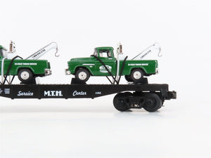 O27 3-Rail MTH RailKing 30-7615 Service Center Flat Car 1955 w/Ertl '55 Wreckers