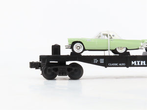 O27 Gauge 3-Rail MTH RailKing 30-7613 Classic Auto Flat Car #1957 w/ T-Birds