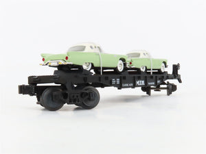 O27 Gauge 3-Rail MTH RailKing 30-7613 Classic Auto Flat Car #1957 w/ T-Birds