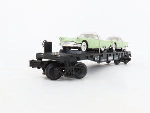 O27 Gauge 3-Rail MTH RailKing 30-7613 Classic Auto Flat Car #1957 w/ T-Birds
