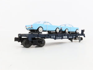 O27 Gauge 3-Rail MTH RailKing 30-7617 Flat Car #1964 w/ Ertl '64 Mustangs