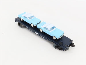O27 Gauge 3-Rail MTH RailKing 30-7617 Flat Car #1964 w/ Ertl '64 Mustangs