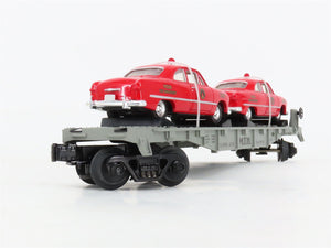 O27 3-Rail MTH RailKing 30-7623 Classic Auto Flat Car #1949 w/ Ertl Fire Cars