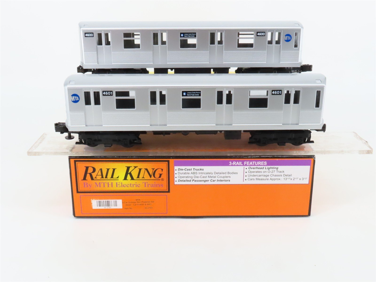 O Gauge 3-Rail MTH 30-2163 MTA Chicago Subway Passenger 2-Car Set