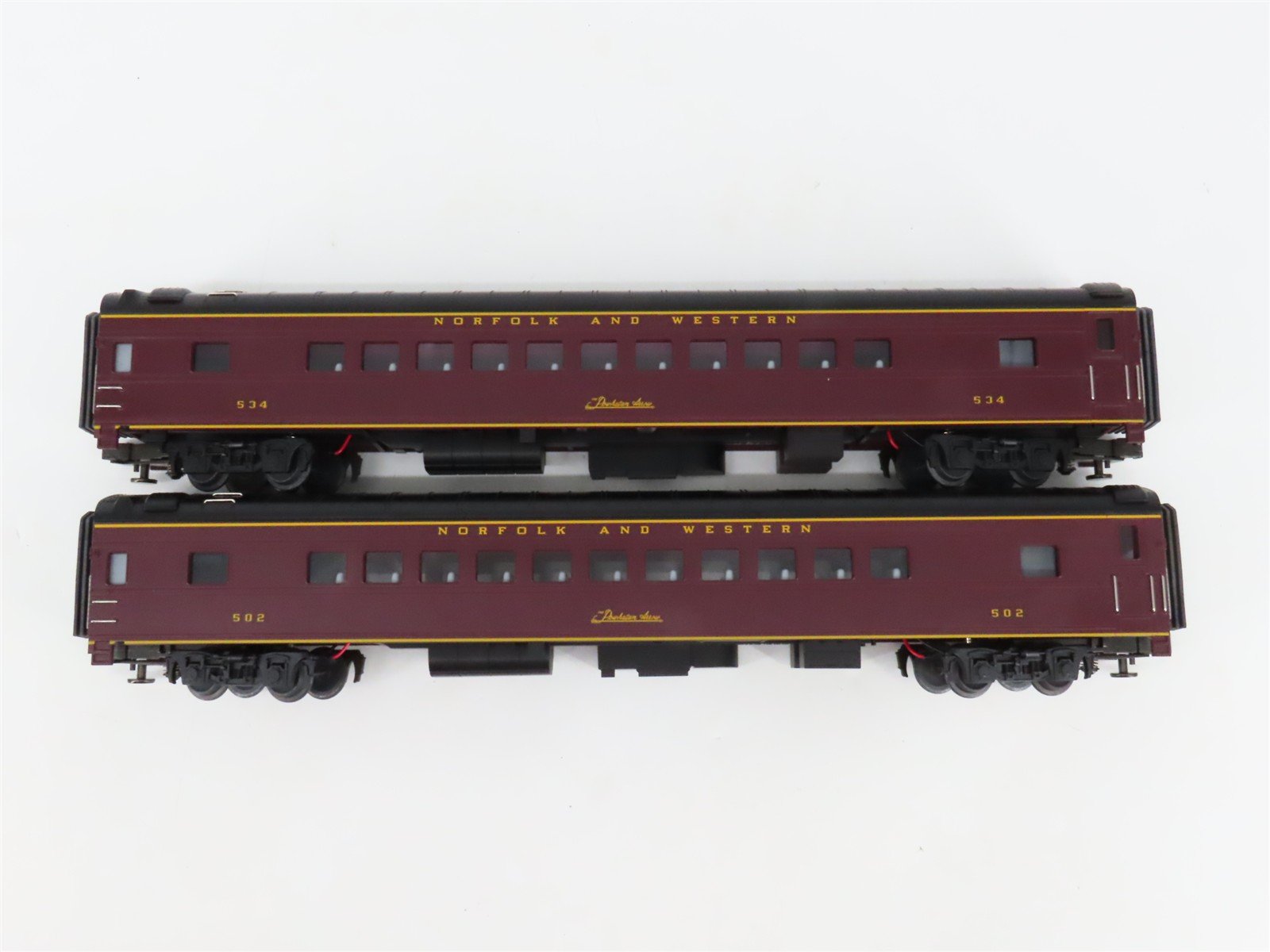 O Gauge 3-Rail MTH 20-6514 N&W Norfolk & Western 70' Passenger 5-Car Set wLights