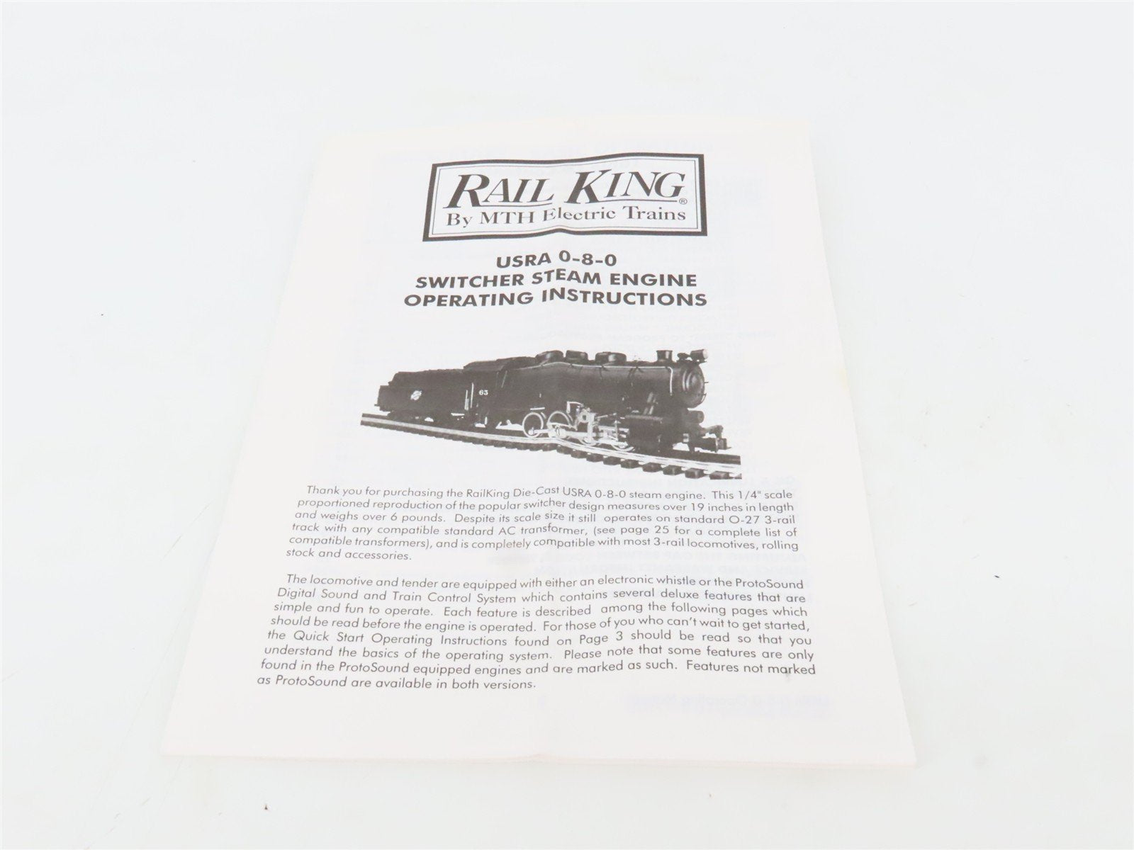 O Gauge 3-Rail MTH RailKing RK-1111LP N&W 0-8-0 Steam Switcher #244 w/ Sound