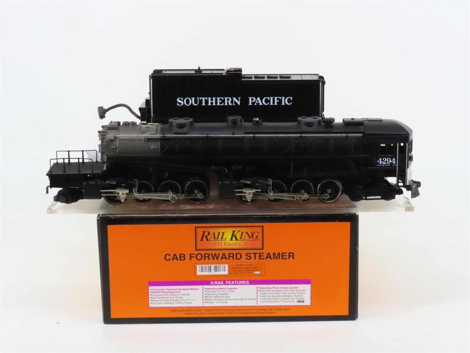 O Gauge 3-Rail MTH RailKing 30-1144-1 SP 4-8-8-2 Cab Forward Steam #4294 w/Sound