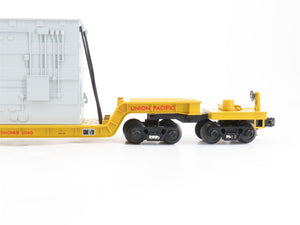 O Gauge 3-Rail MTH 20-98106 UP Union Pacific 75' Flat Car #50008 w/ Transformer
