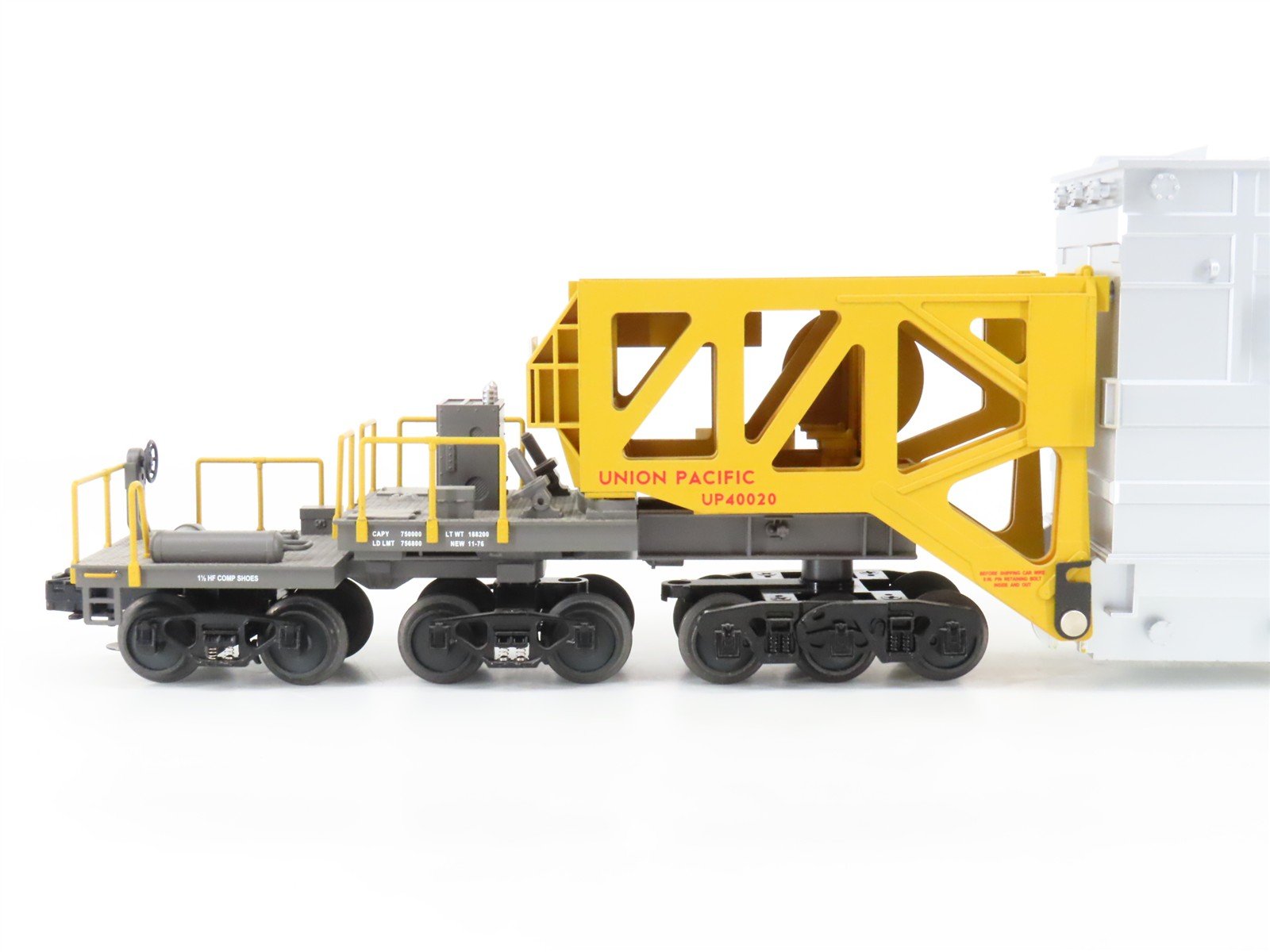 O Gauge 3-Rail MTH 20-98325 UP Union Pacific Railroad Schnabel Flat Car #40020