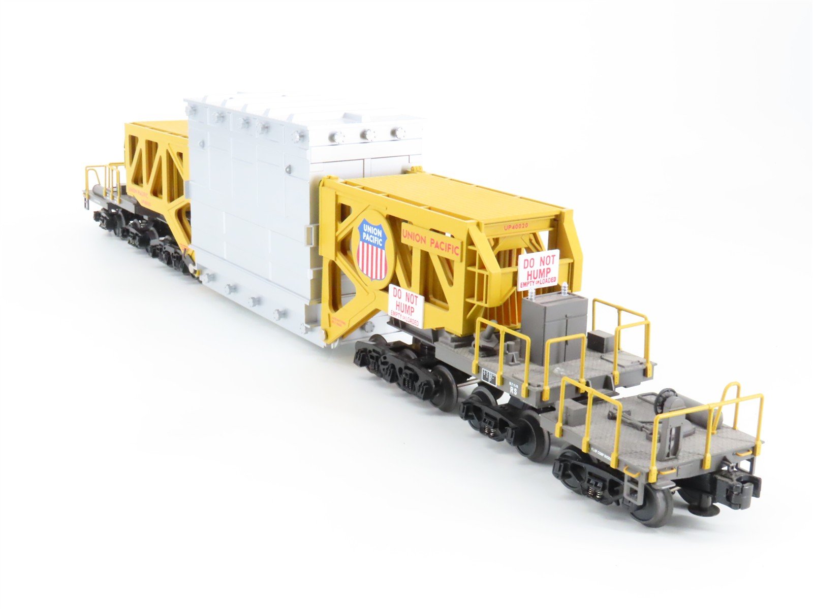 O Gauge 3-Rail MTH 20-98325 UP Union Pacific Railroad Schnabel Flat Car #40020