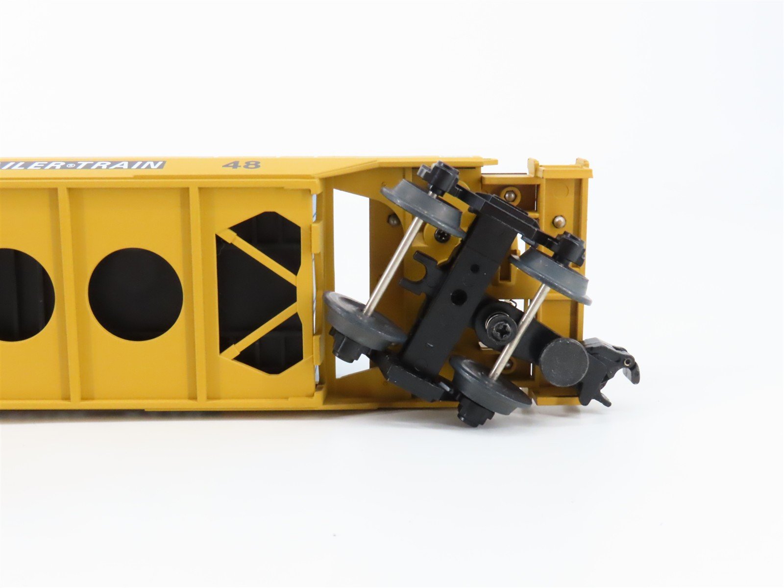 O 3-Rail MTH 20-95004 DTTX Trailer Train Husky Stack Car #56148 w/ 2 Containers