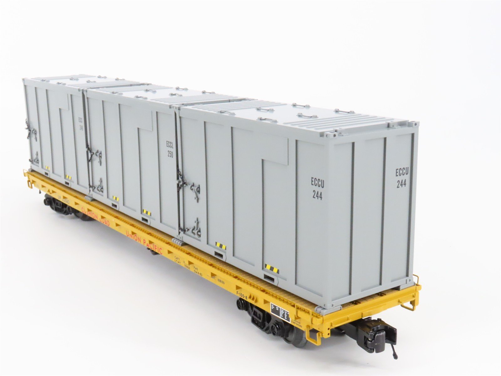 O Gauge 3-Rail MTH 20-98888 UP Union Pacific Flat Car #52042 w/ Trash Containers