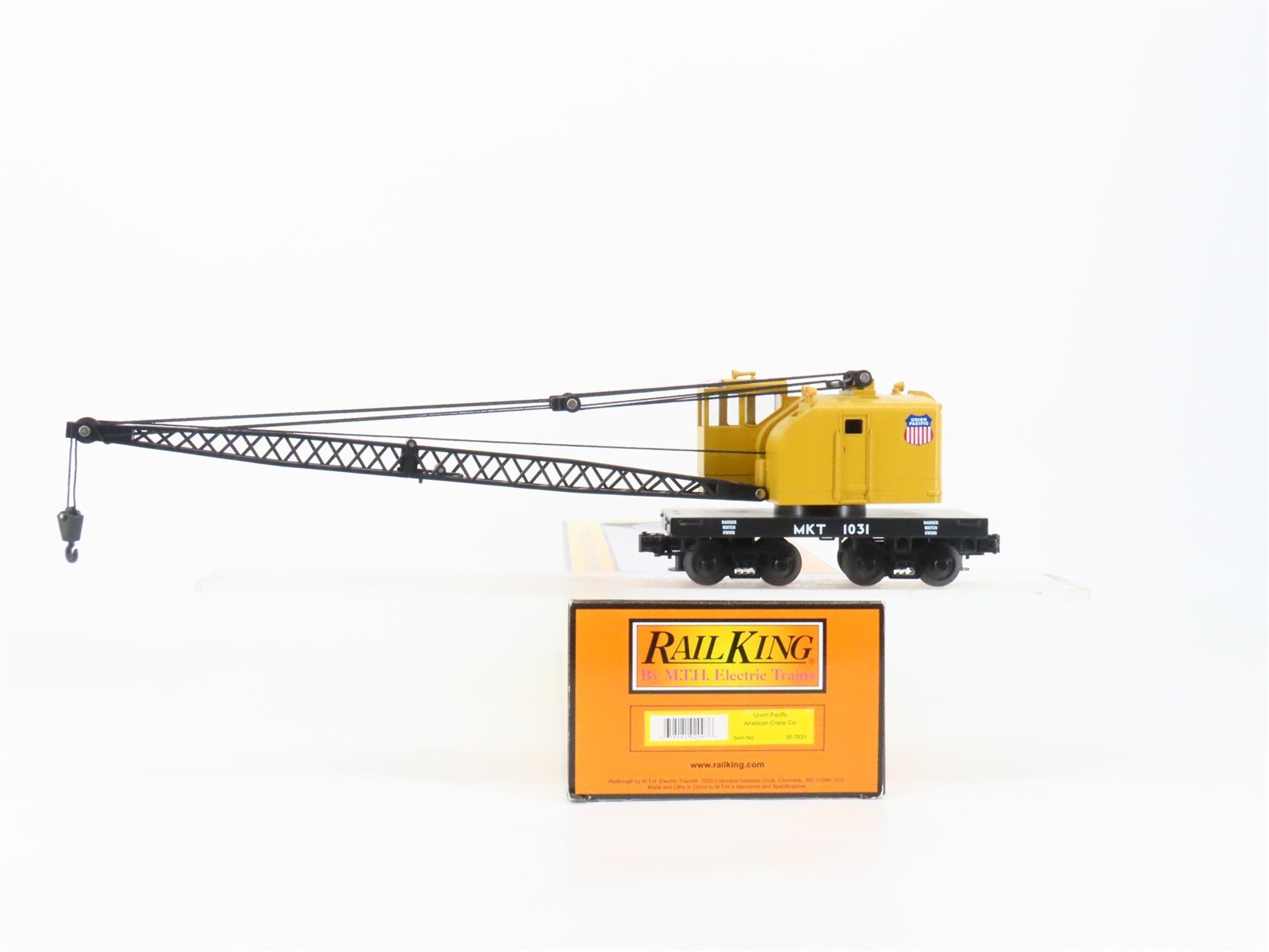 O Gauge 3-Rail MTH Rail King 30-7931 MKT UP Union Pacific Crane Car #1031