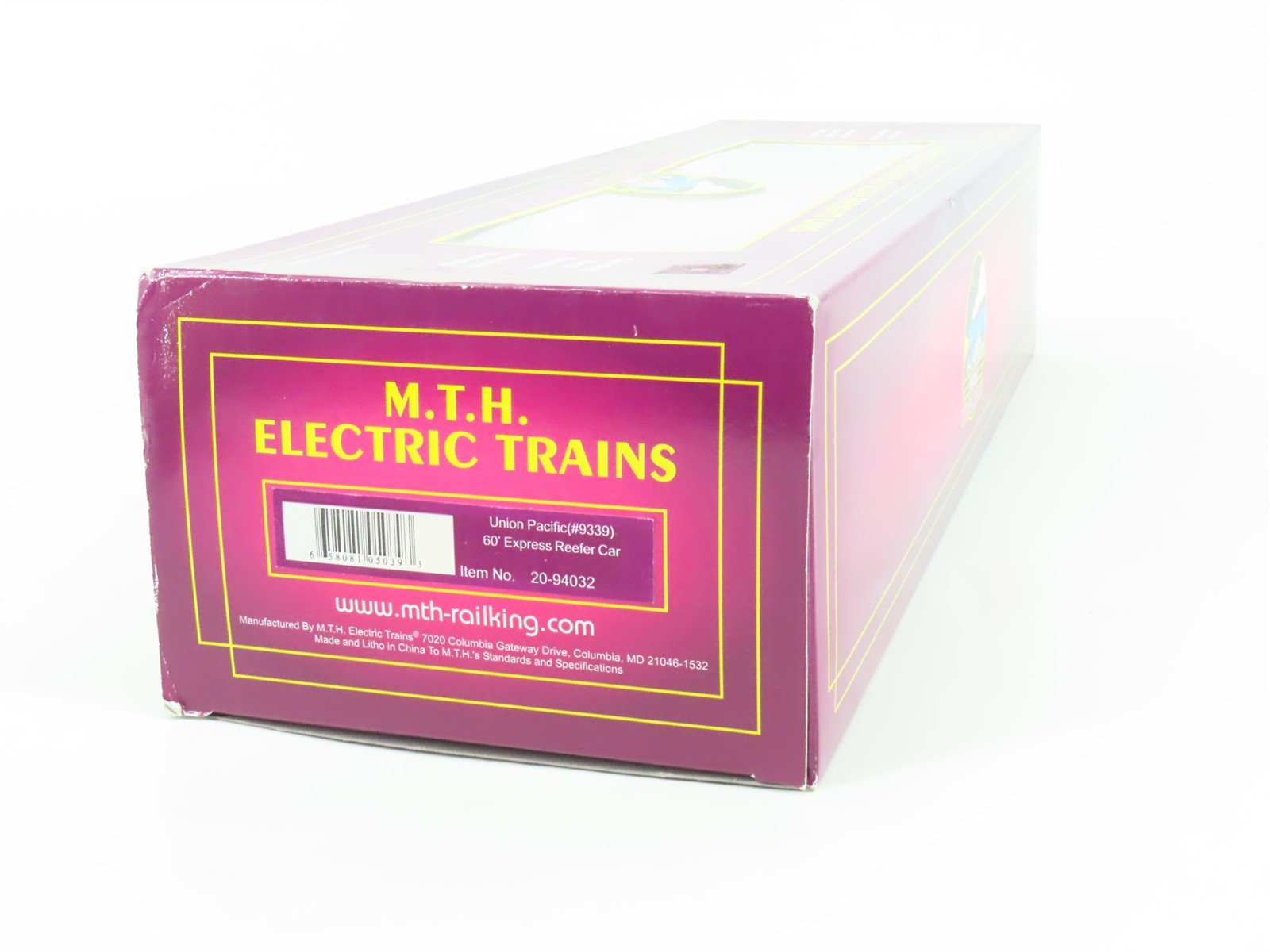 O Gauge 3-Rail MTH 20-94032 UP Union Pacific Railroad 60' Express Reefer #9339