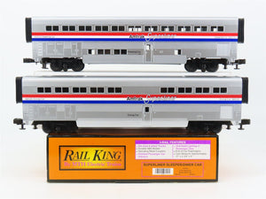 O 3-Rail MTH Rail King 60-6501 Amtrak Superliner Sleeper/Diner Passengers 2-Pack
