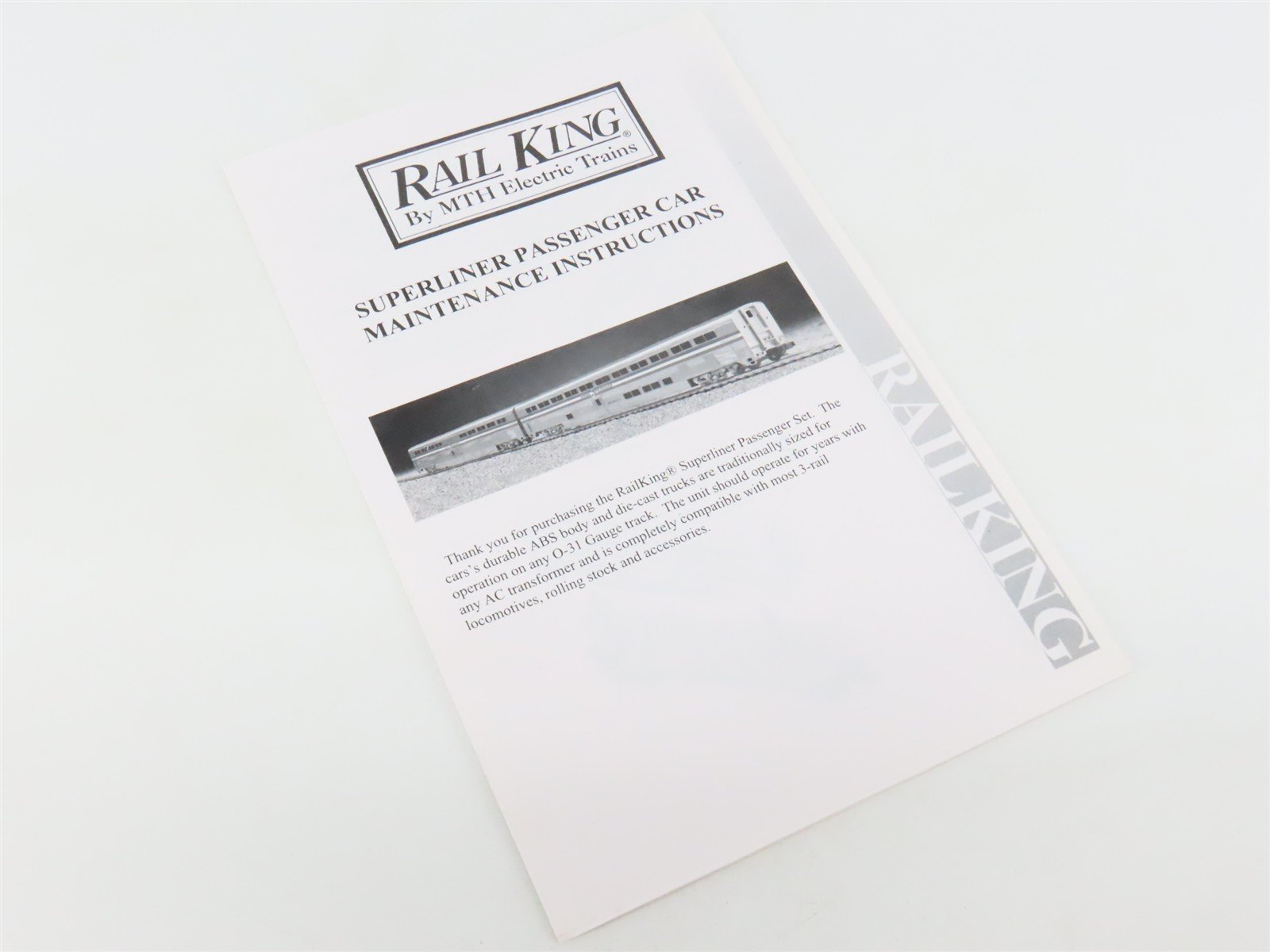 O 3-Rail MTH Rail King 60-6501 Amtrak Superliner Sleeper/Diner Passengers 2-Pack