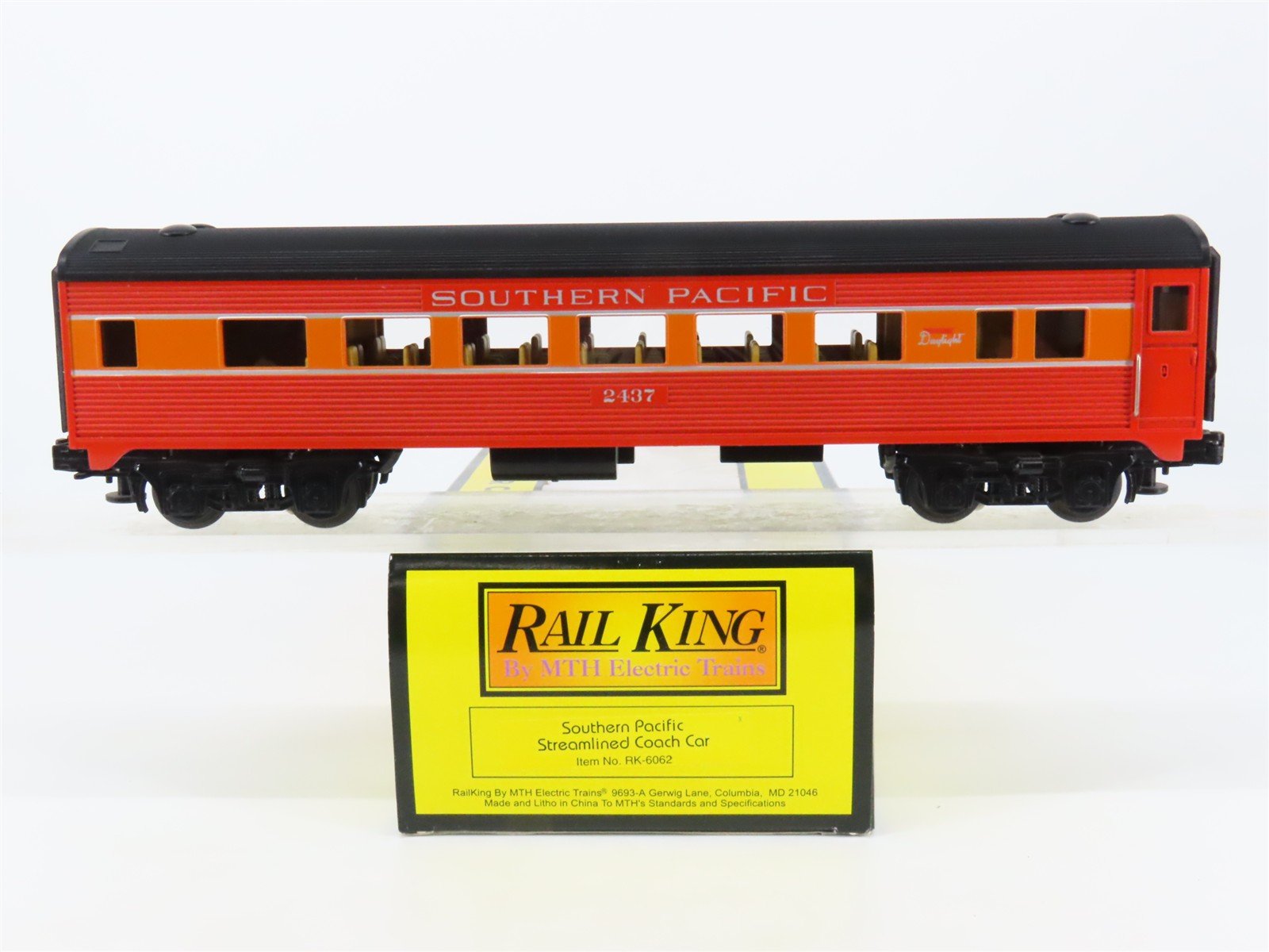 O Gauge 3-Rail MTH Rail King RK-6062 SP Southern Pacific Coach Passenger #2437