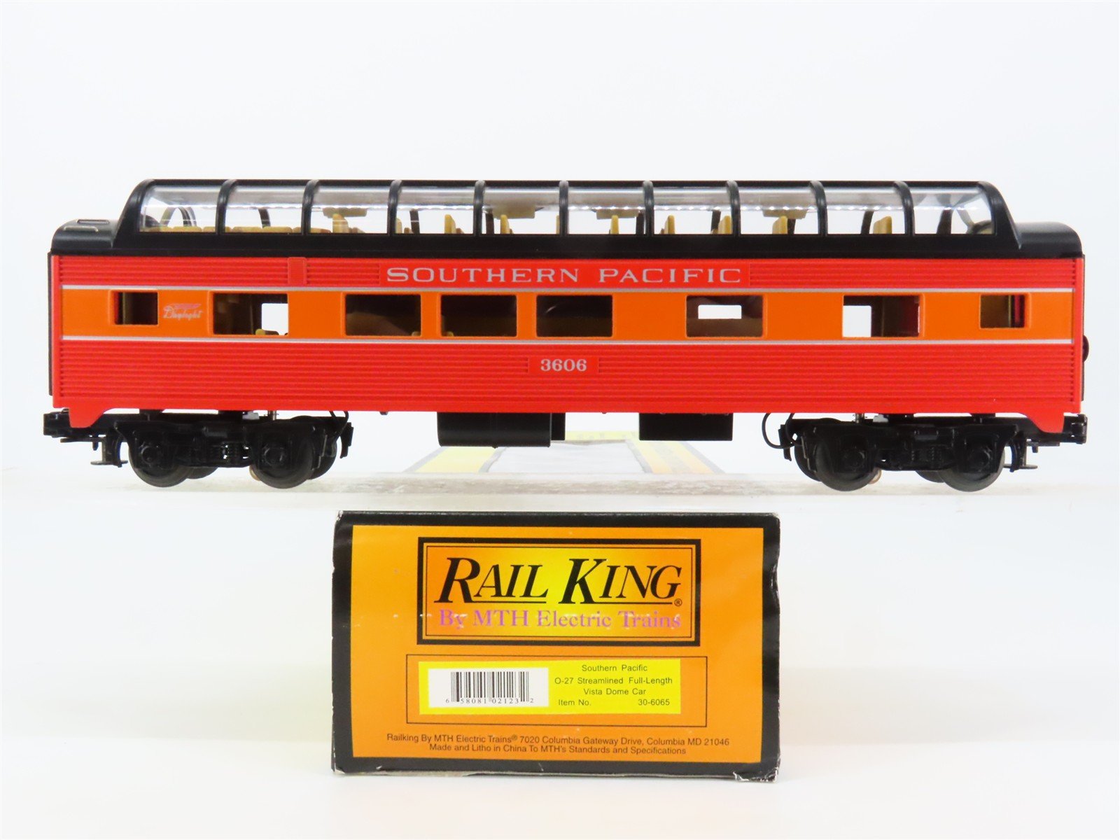 O Gauge 3-Rail MTH Rail King 30-3065 SP Southern Pacific Dome Passenger #3606