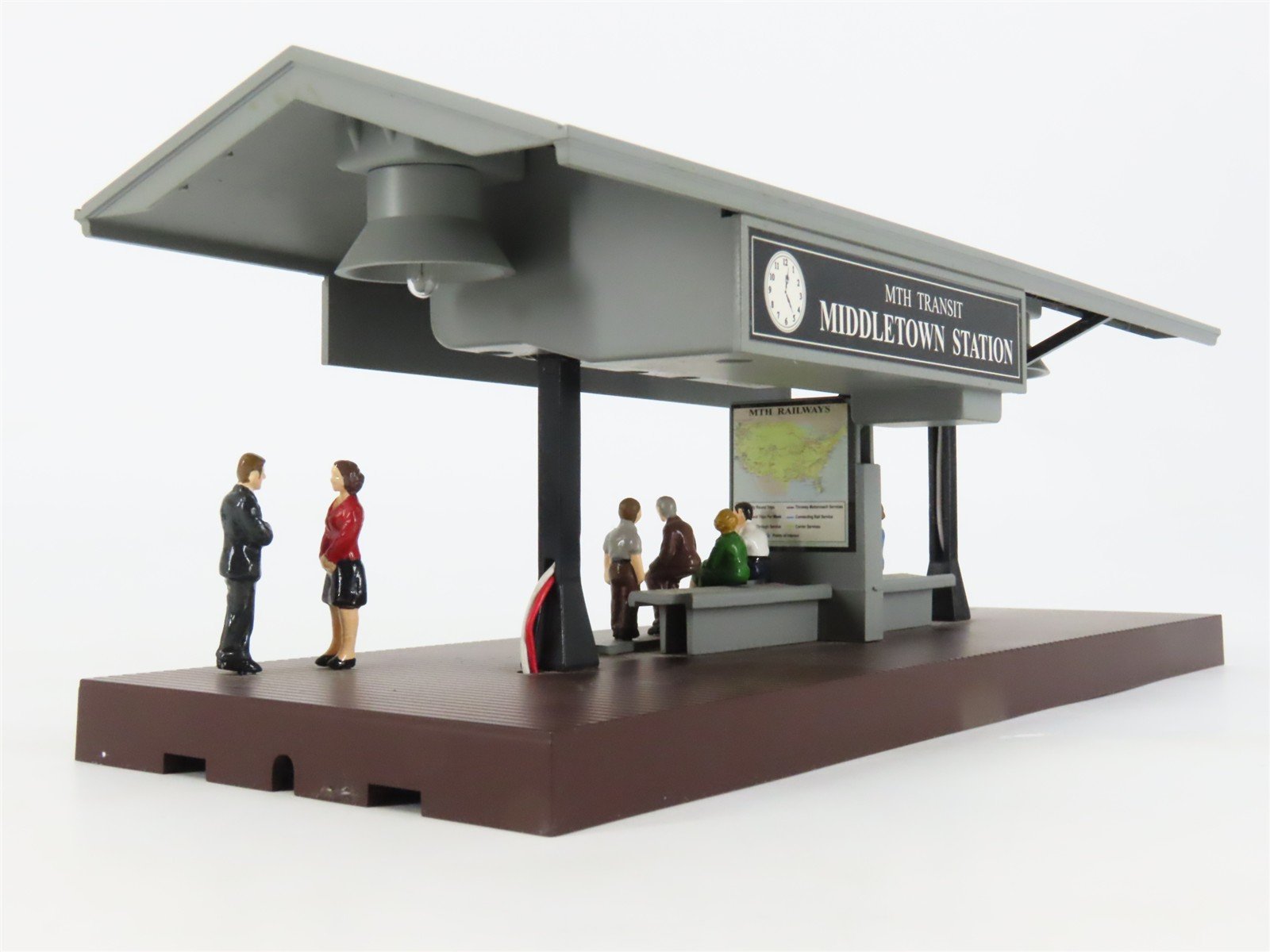 O 1/48 MTH Rail King 30-9107 Operating Passenger Station Platform w/ Figures