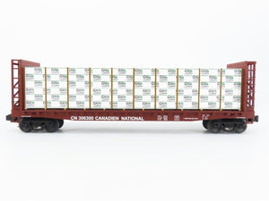 O Gauge 3-Rail MTH 20-98141 CN Canadian National Bulkhead Flat Car #306300