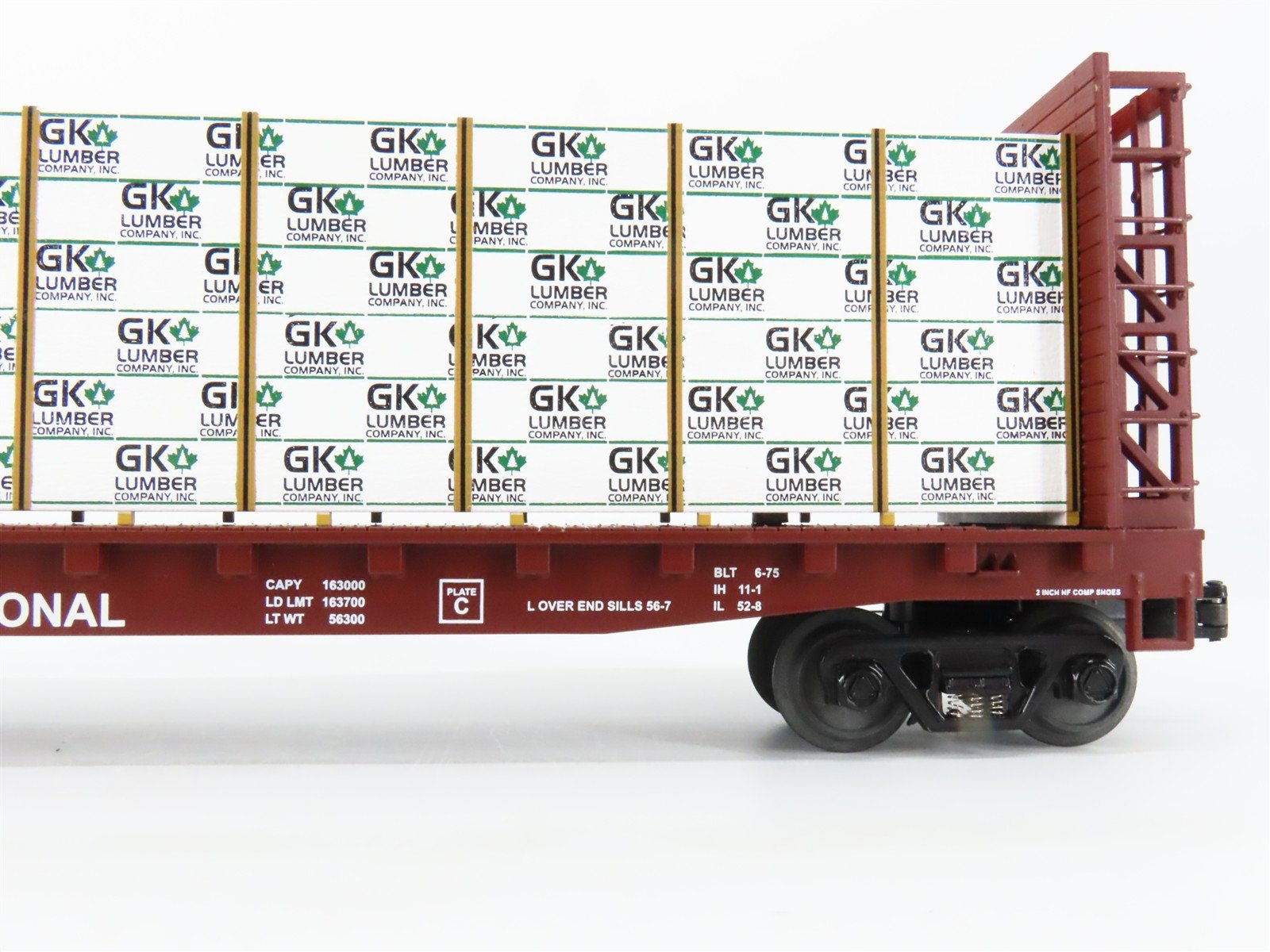 O Gauge 3-Rail MTH 20-98141 CN Canadian National Bulkhead Flat Car #306300