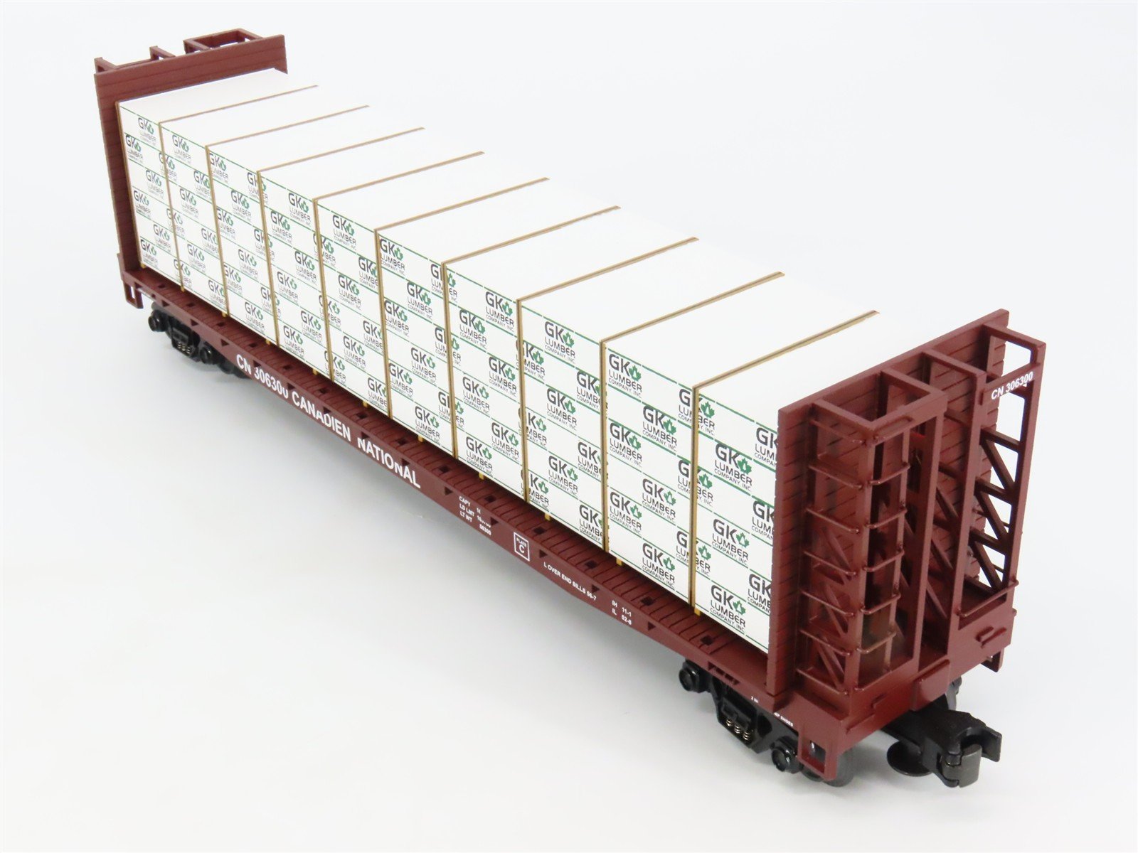 O Gauge 3-Rail MTH 20-98141 CN Canadian National Bulkhead Flat Car #306300