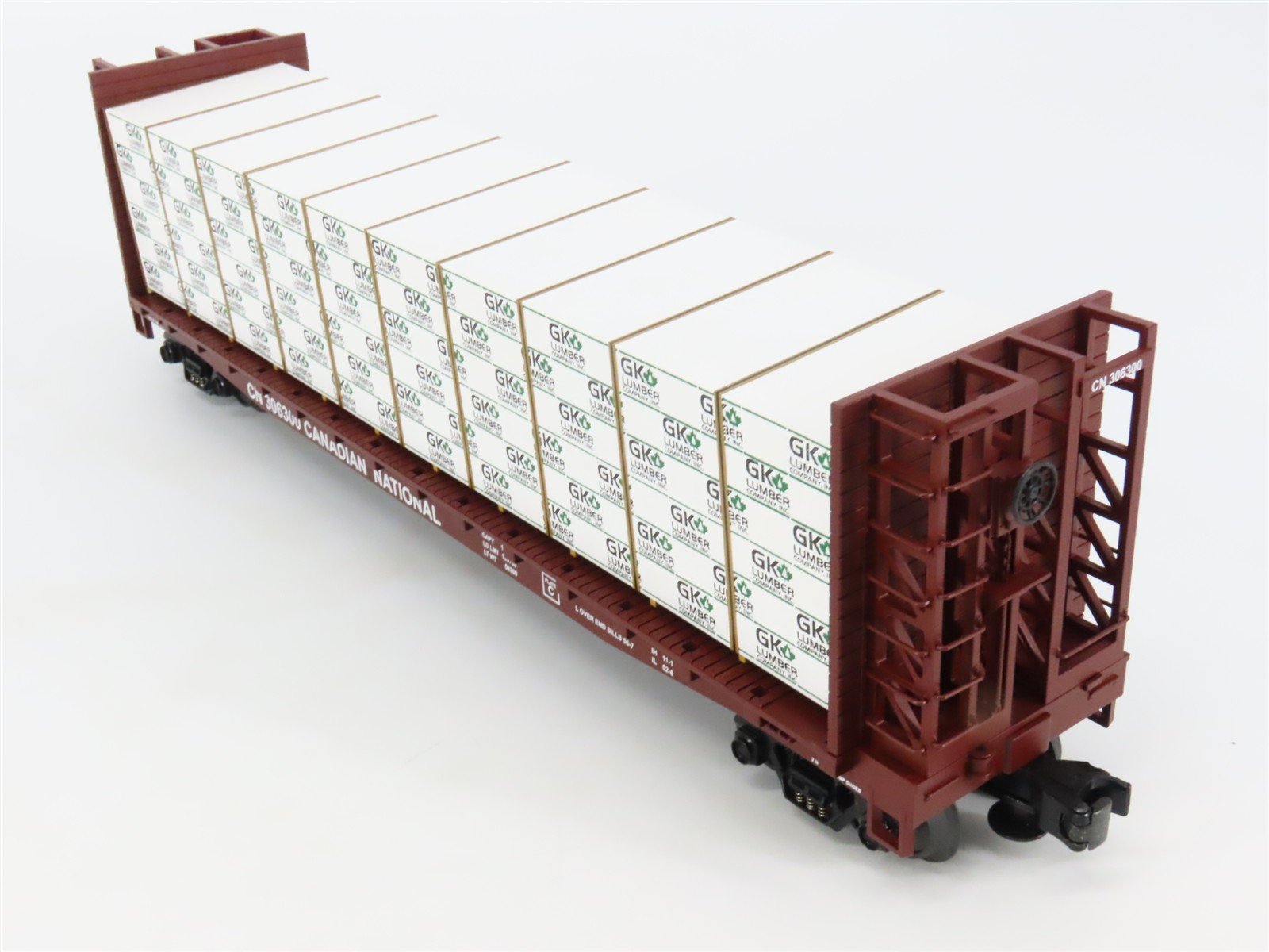 O Gauge 3-Rail MTH 20-98141 CN Canadian National Bulkhead Flat Car #306300
