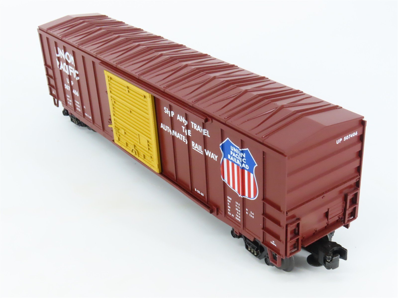 O Gauge 3-Rail MTH UP Union Pacific Railroad Single Door Box Car #507406