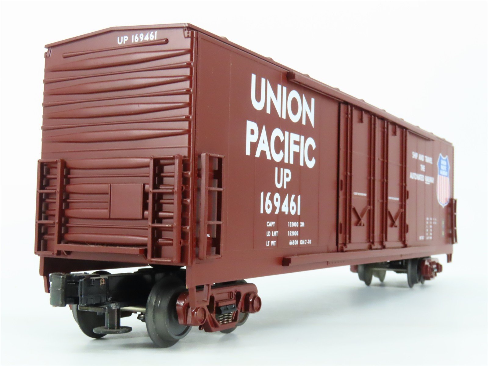 O Gauge 3-Rail MTH UP Union Pacific Railroad Double Plug Door Box Car #169461