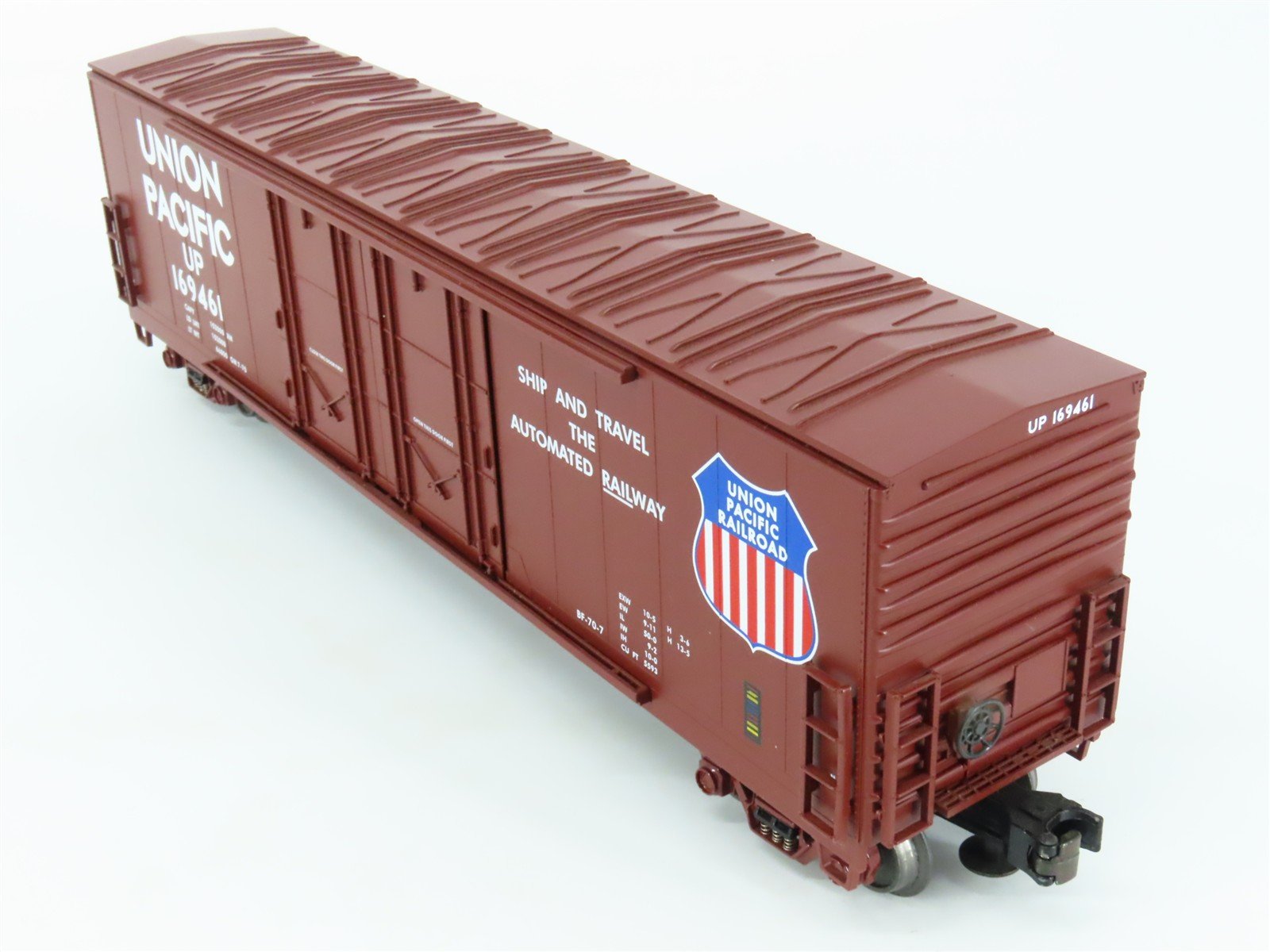 O Gauge 3-Rail MTH UP Union Pacific Railroad Double Plug Door Box Car #169461