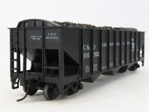 LOT of 2 HO Scale Roundhouse 1499 C&O Progress 3-Bay Hopper w/ Load - Upgraded
