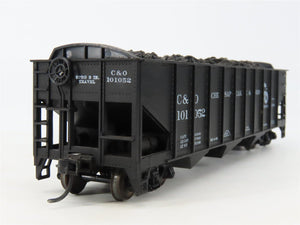 LOT of 2 HO Scale Roundhouse 1499 C&O Progress 3-Bay Hopper w/ Load - Upgraded