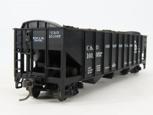 LOT of 2 HO Scale Roundhouse 1499 C&O Progress 3-Bay Hopper w/ Load - Upgraded
