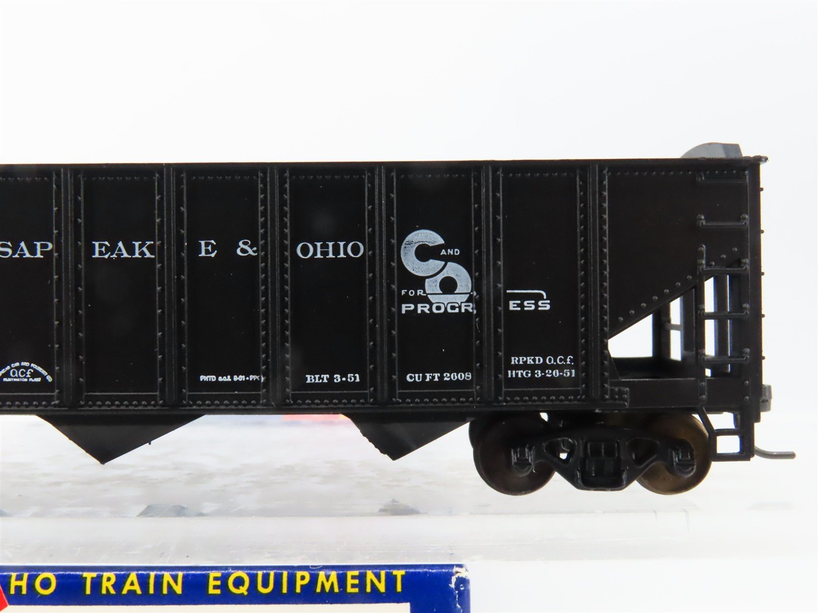 HO Scale Roundhouse 1499 C&O Progress 3-Bay Open Hopper #101055 - Upgraded