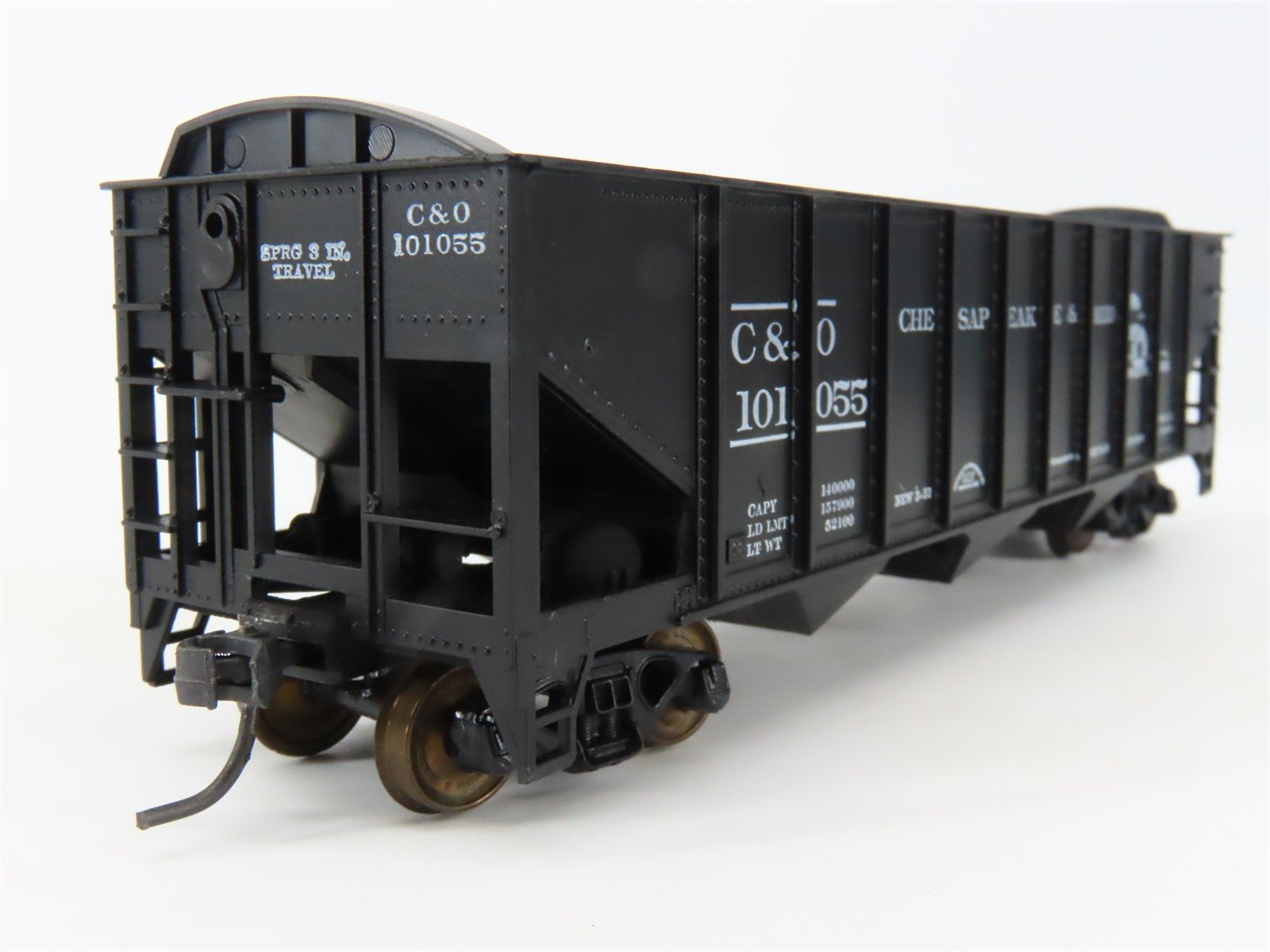 HO Scale Roundhouse 1499 C&O Progress 3-Bay Open Hopper #101055 - Upgraded