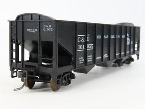 HO Scale Roundhouse 1499 C&O Progress 3-Bay Open Hopper #101055 - Upgraded