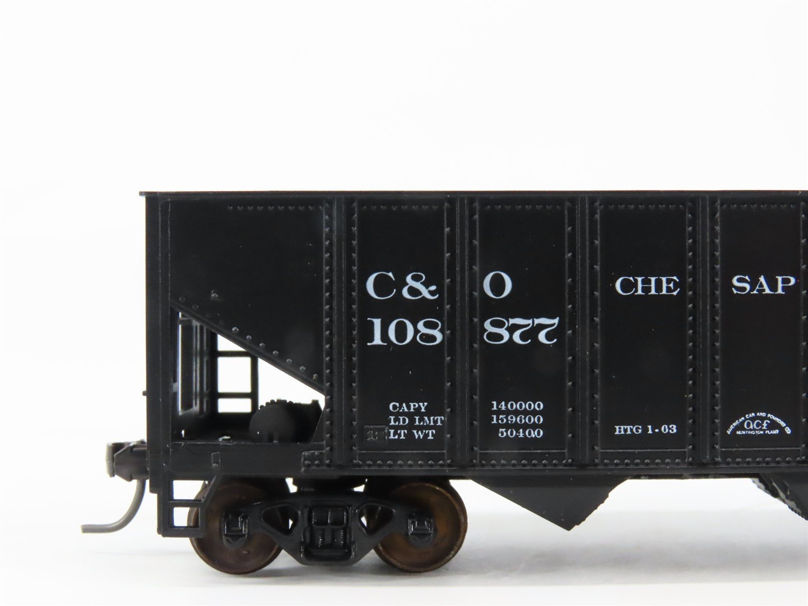 HO Scale Roundhouse 1499 C&O Progress 3-Bay Open Hopper #108877 - Upgraded