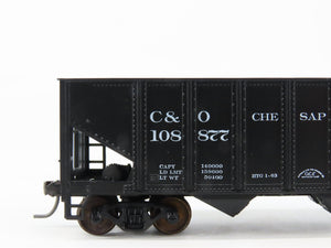HO Scale Roundhouse 1499 C&O Progress 3-Bay Open Hopper #108877 - Upgraded