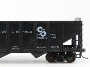 HO Scale Roundhouse 1499 C&O Progress 3-Bay Open Hopper #108877 - Upgraded
