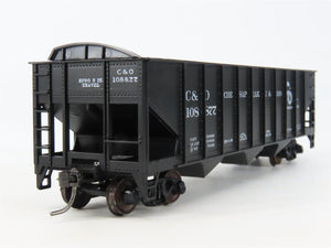 HO Scale Roundhouse 1499 C&O Progress 3-Bay Open Hopper #108877 - Upgraded